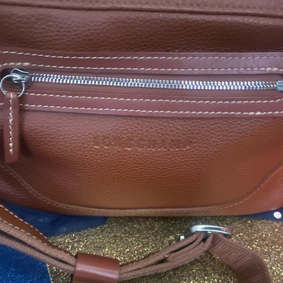 LONGCHAMP LEATHER BRITISH TAN CAMERA STYLE CROSSBODY Bag GORG LUX CLASSIC Sm EUC - Picture 5 of 16